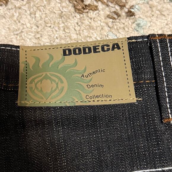 Vintage Dodeca Black Baggy Jeans Size 38x34 Wide Leg Y2K Southpole Style - Picture 5 of 6